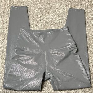 Beyond Yoga Twinkle High Rise Gray Silver Leggings Size Small